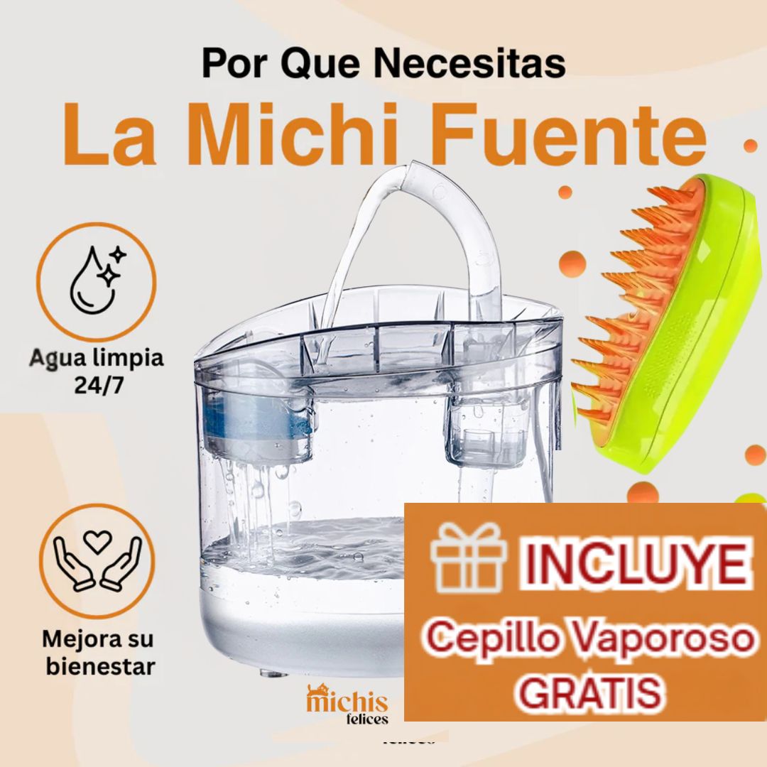 Michi Fuente Purificadora + REGALO ESPECIAL PARA TU MICHI