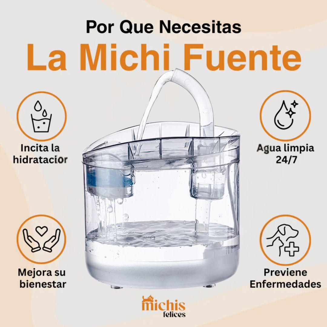 Michi Fuente Purificadora + REGALO ESPECIAL PARA TU MICHI