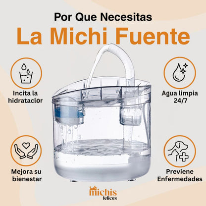 Michi Fuente Purificadora + REGALO ESPECIAL PARA TU MICHI